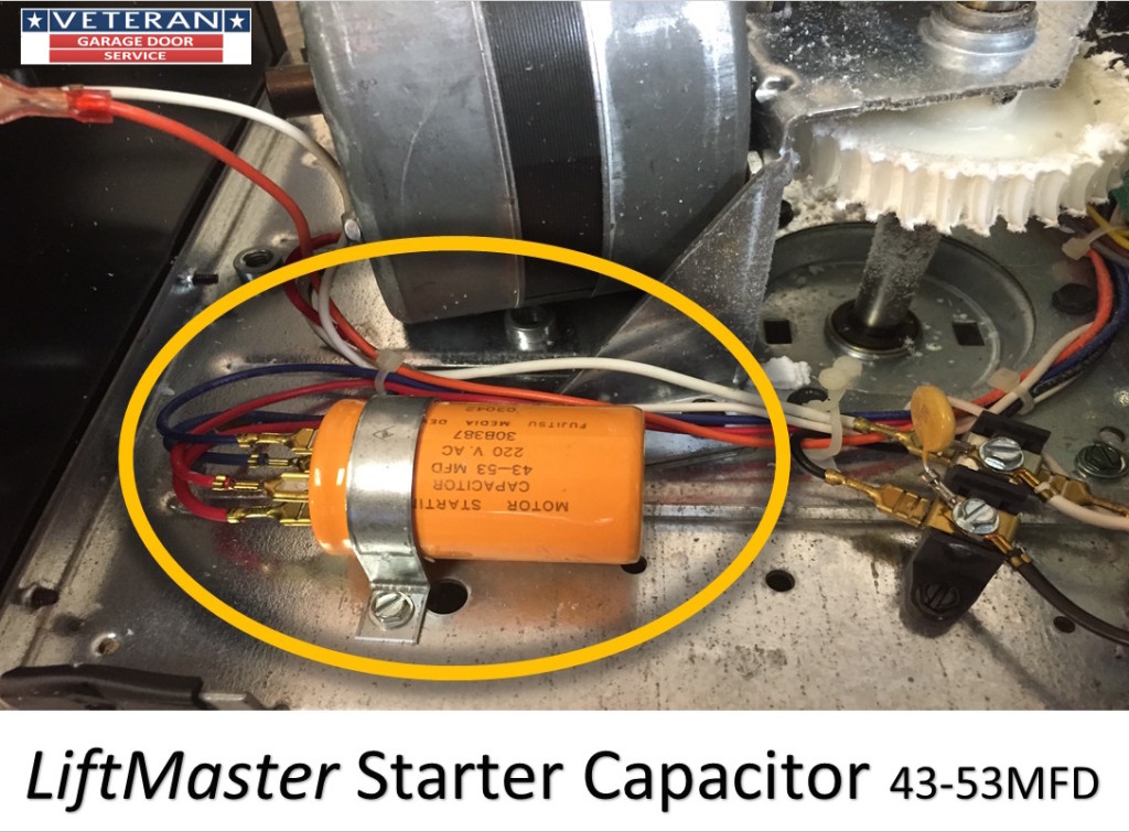 replace the starter capacitor on a garage door opener