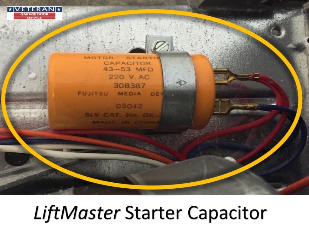 replace the starter capacitor on a garage door opener