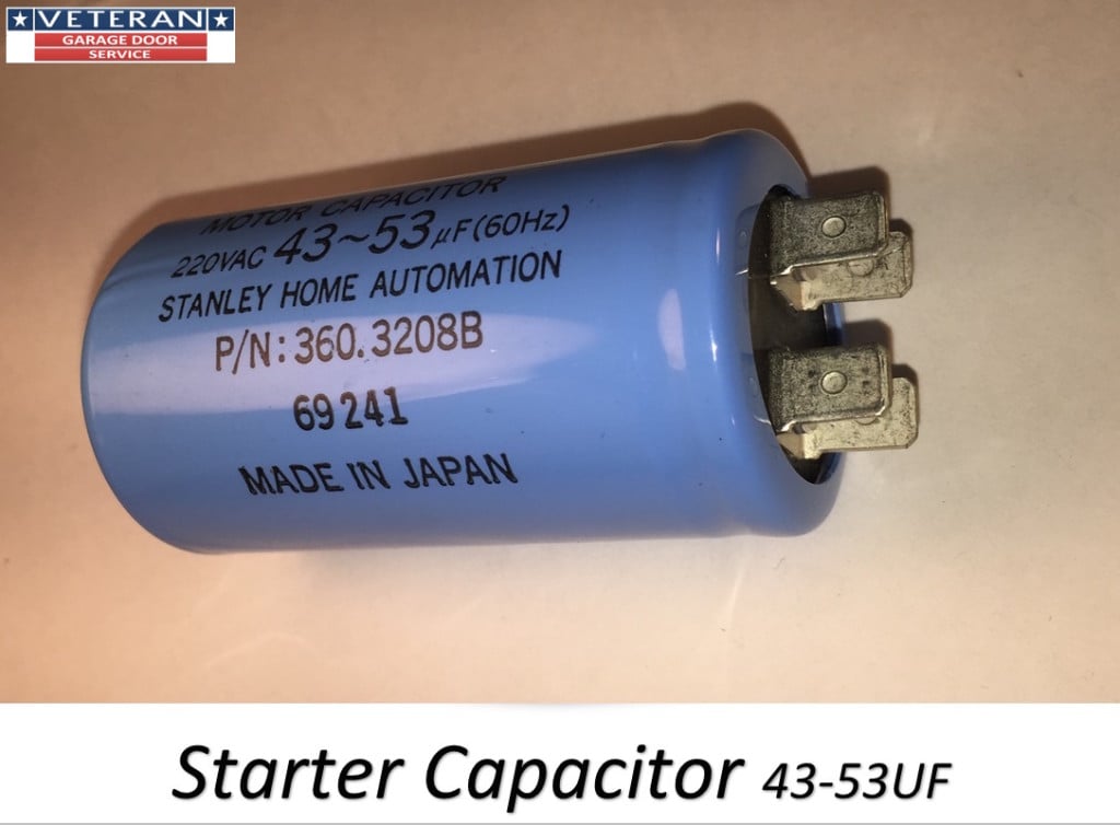 replace the starter capacitor on a garage door opener