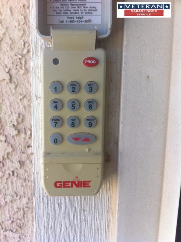 genie garage door keypad