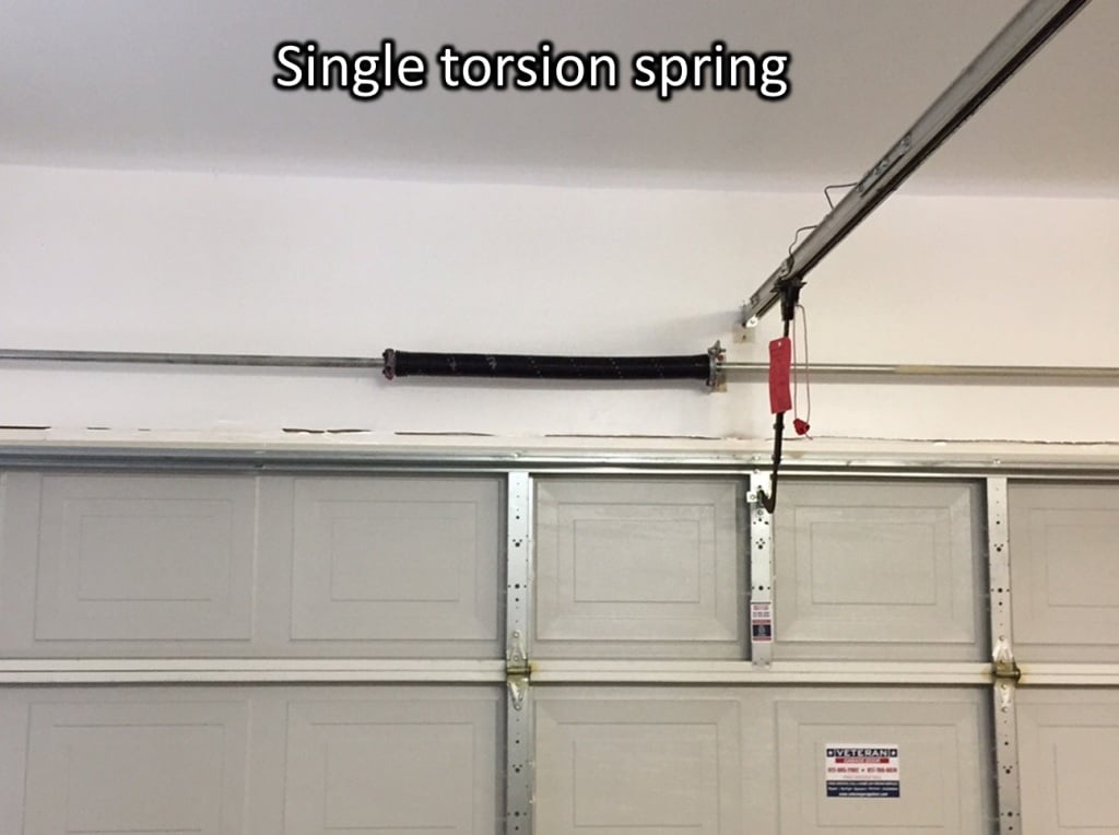Photo 2 – Single torsion spring on a spring tube (prefer