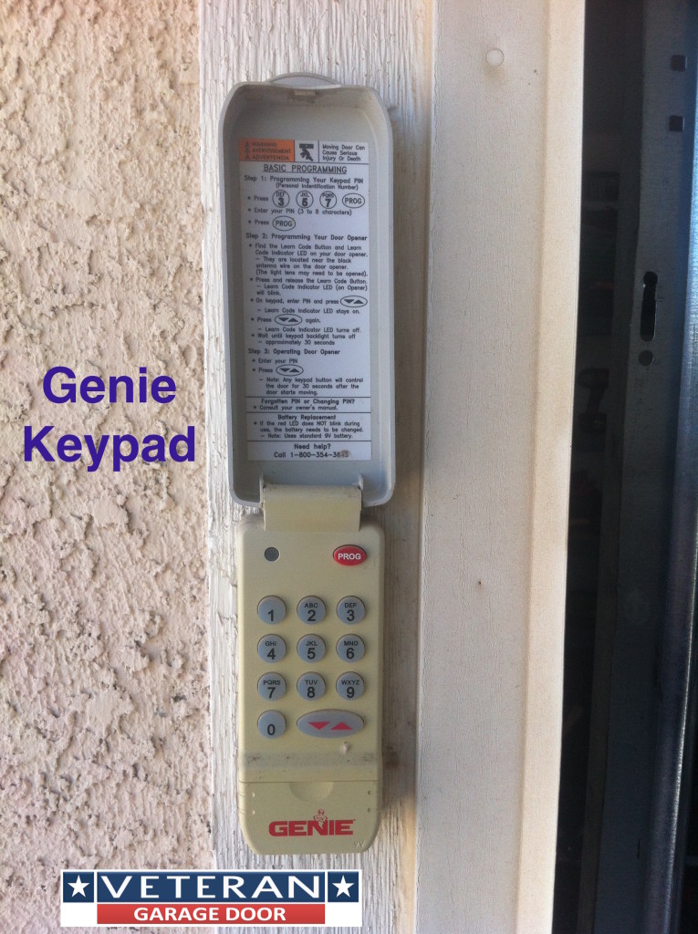Garage Door Remote Keypad Veteran, Garage Door Keypad Not Working After Changing Battery