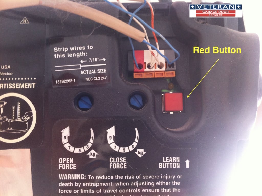 Garage Door Openers Learn Buttons Color Difference