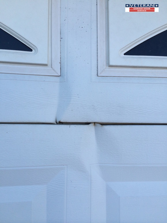 Is it possible to repair a crack on a garage door Section