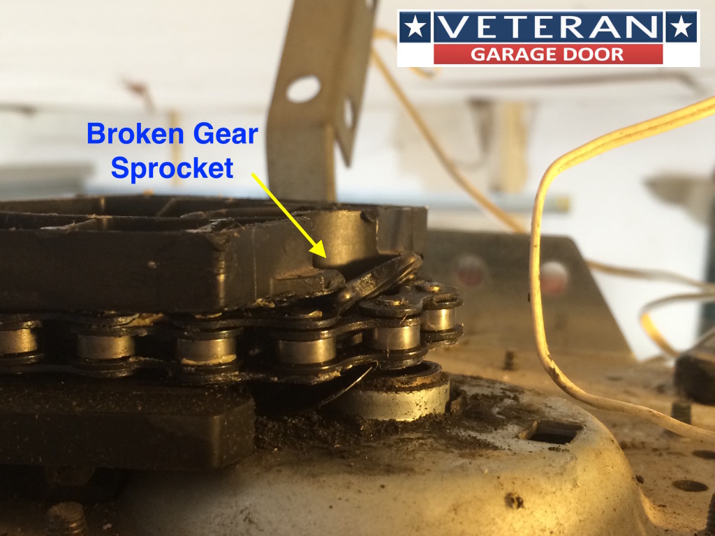 My garage door opener chain broke, how can I fix it?