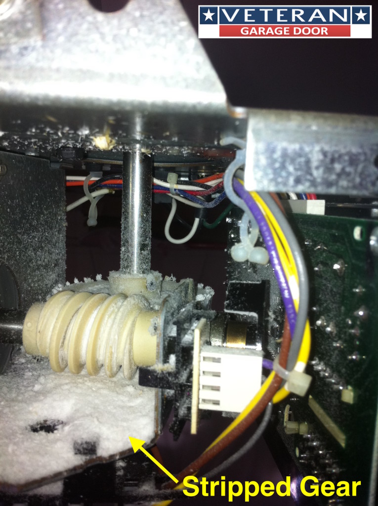 My garage door opener chain broke, how can I fix it?