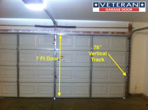 garage door track height parts