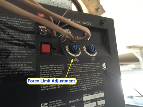 Chamberlain Liftmaster Travel Limit And, Garage Door Setting Limits