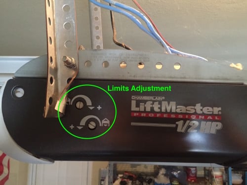 Chamberlain Liftmaster Travel Limit And, Garage Door Setting Limits