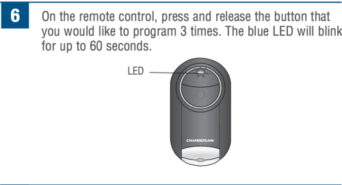 chamberlain remote keypad programming