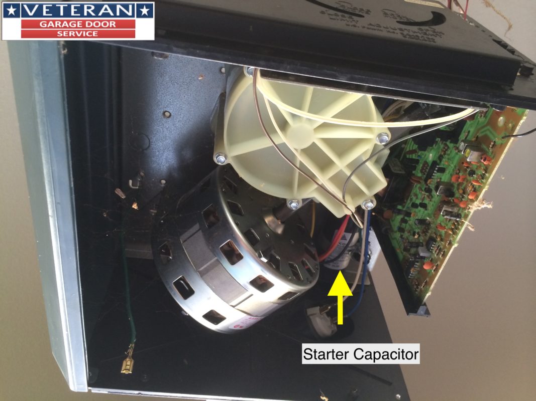Can a garage door opener capacitor effect the logic board