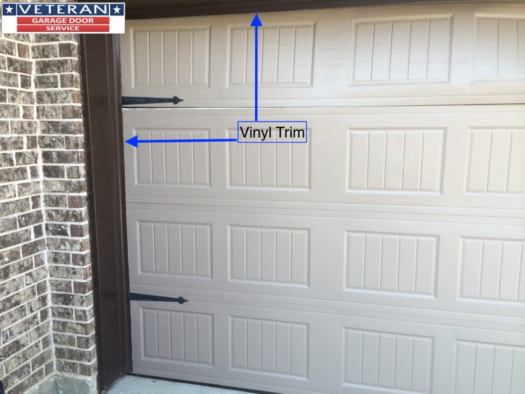 When should I use vinyl trim around my garage door?