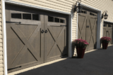 iron wood veteran garage door gray