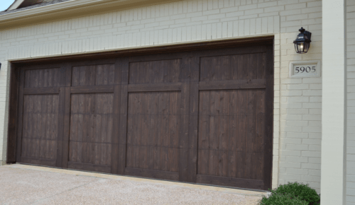 iron wood veteran garage door two car