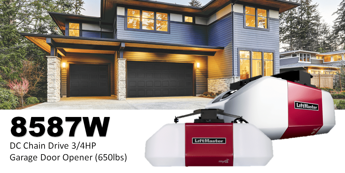 LiftMaster 8165-8 Chain Drive Garage Door Opener & Rail