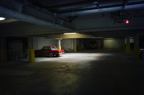 A dark garage space where insulated doors can't be seen