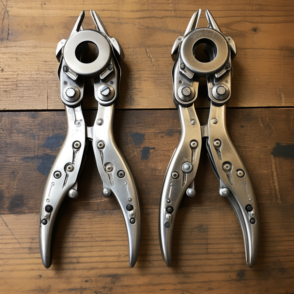 a pair of locking pliers, perfect for holding objects securely