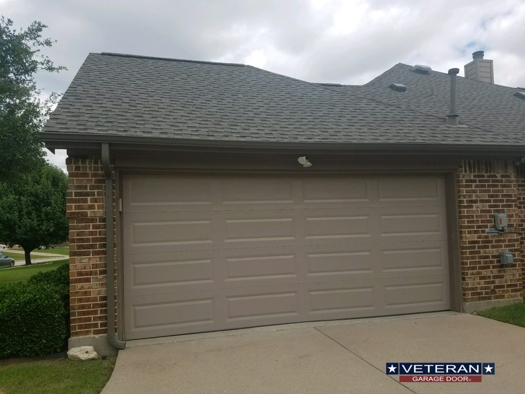 veteran garage door new door install clopay t52L 16x7 Chocolate