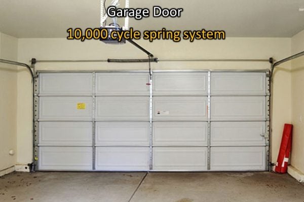 Photo – Garage door – Emphasize on the spring with text 10000