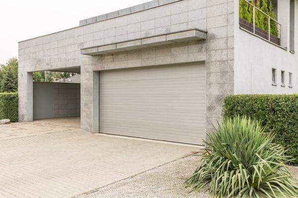 Beautiful garage door of a house to be noticed first by visitors