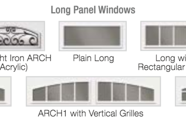 long panel windows garage door
